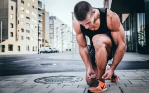 Man exercising outdoors as part of a healthy lifestyle